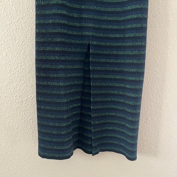 Opening Ceremony Stretch stripe front split knit Midi dress - Picture 9 of 9